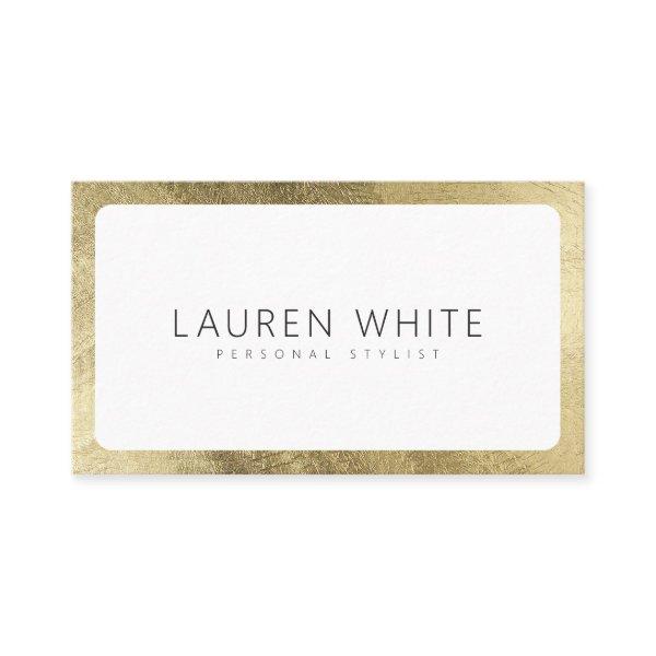 Modern elegant chic gold white rounded minimalist