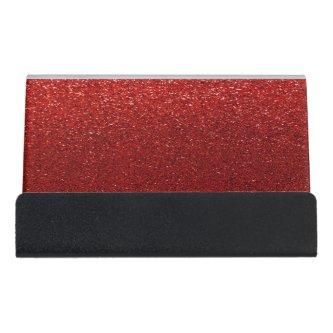 Modern Elegant Chic Red Glitter Desk  Holder