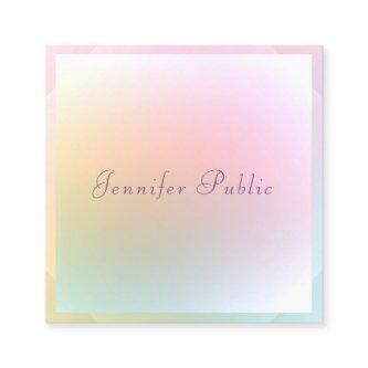 Modern Elegant Colorful Calligraphy Script Trendy Square