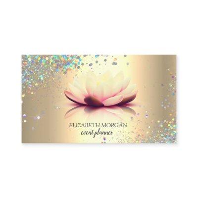 Modern Elegant Colorful Confetti Lotus Gold