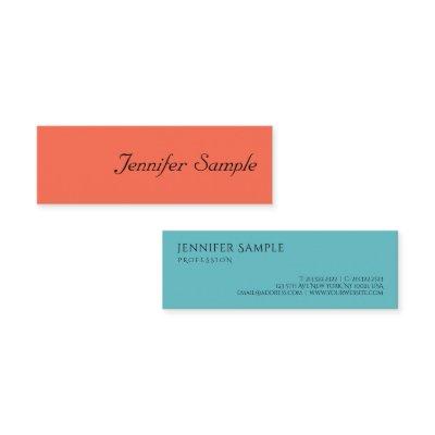 Modern Elegant Colors Calligraphed Script Template Mini