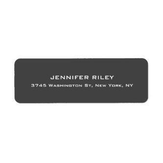 Modern Elegant Cute Unique Dark Grey Color Label