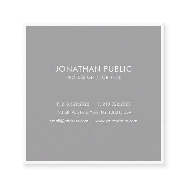 Modern Elegant Design Gray White Plain Trendy Square