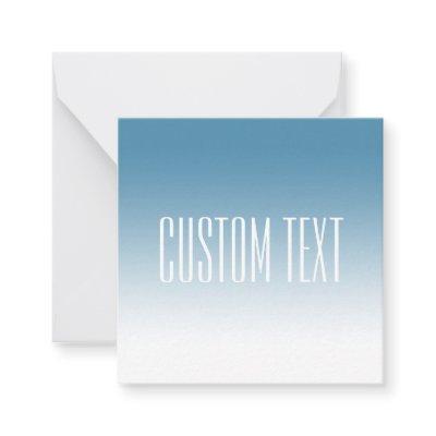 Modern Elegant Editable Text & Ombre Color Note Card