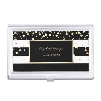 Modern Elegant Gold Confetti, Frame, Stripes  Case
