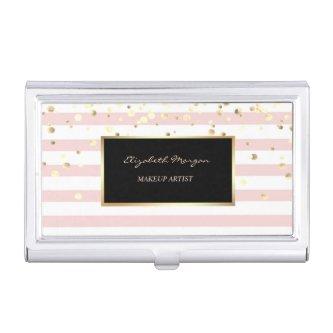 Modern Elegant Gold Confetti, Frame, Stripes  Case