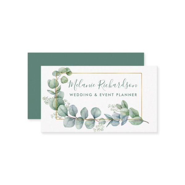 Modern Elegant Gold Frame Eucalyptus Leaves