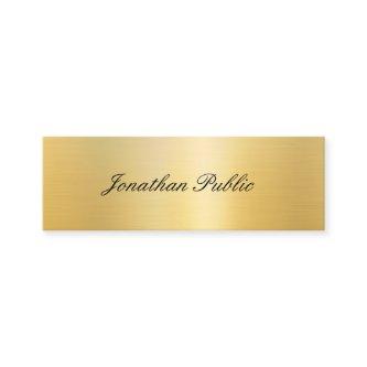 Modern Elegant Gold Look Calligraphy Script Trendy Mini