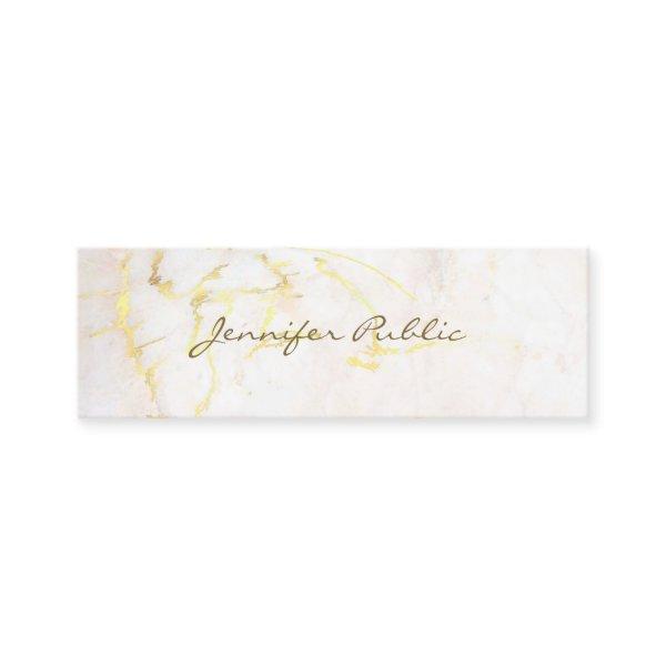 Modern Elegant Gold Marble Professional Plain Mini