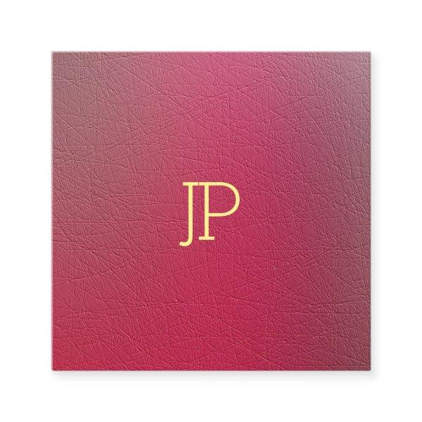 Modern Elegant Gold Monogram Structured Look Square