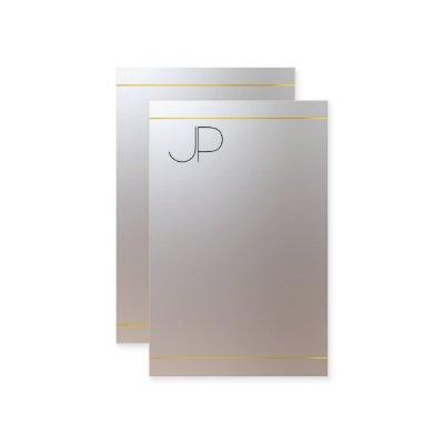Modern Elegant Gold Silver Look Monogram Template