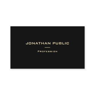 Modern Elegant Gold Text Black Template Top Trendy