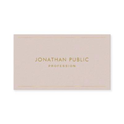 Modern Elegant Gold Text Minimalist Template