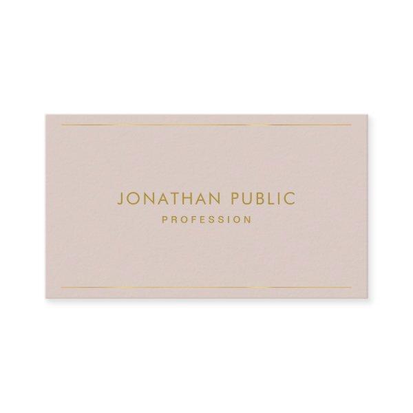 Modern Elegant Gold Text Minimalist Template