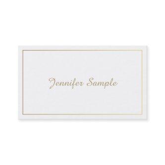 Modern Elegant Gold White Lawyer Director Manager