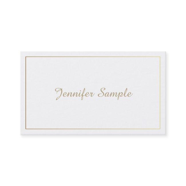 Modern Elegant Gold White Lawyer Director Manager