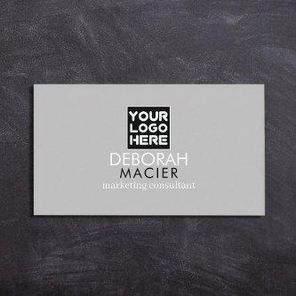 Modern Elegant Gray  with Logo Image