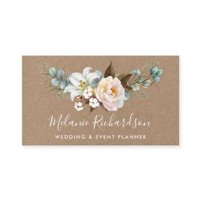 Modern Elegant Greenery Botanical Floral Kraft