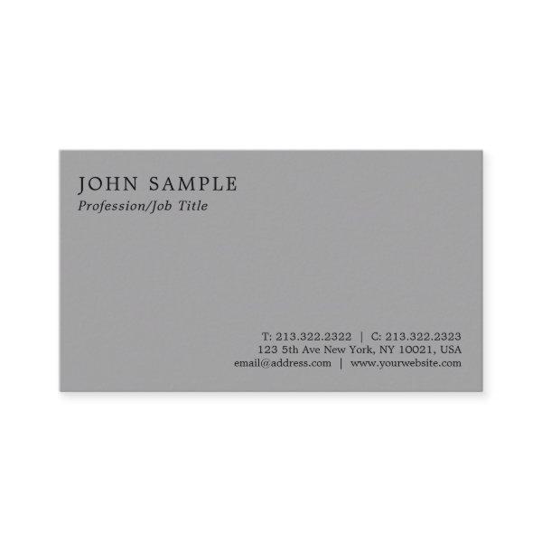 Modern Elegant Grey Professional Minimalist Plain