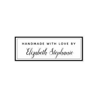 Modern Elegant Handmade with Love  Self-inking Stamp