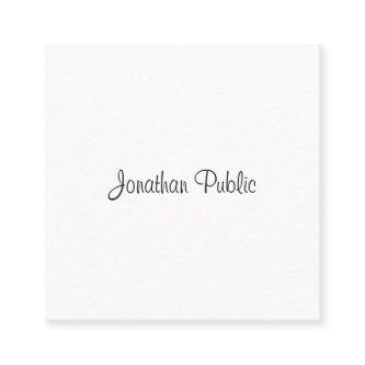 Modern Elegant Handwritten Script Name Template Square