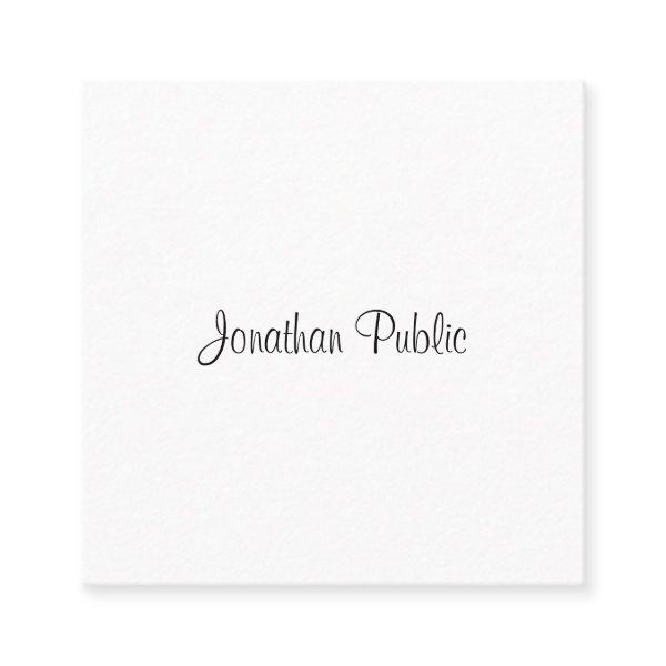 Modern Elegant Handwritten Script Name Template Square