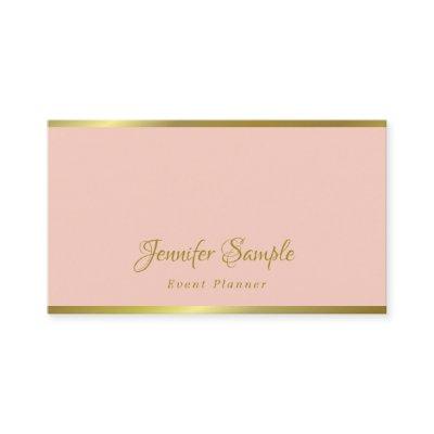 Modern Elegant Handwritten Script Pink Gold Trendy