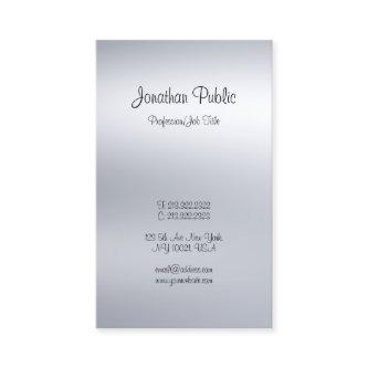 Modern Elegant Handwritten Script Silver Plain