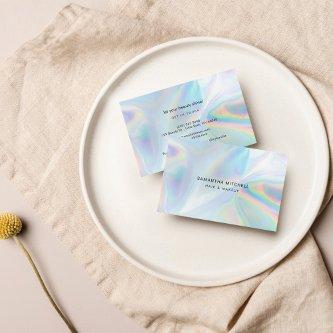 Modern Elegant Holographic Beautician Makeup