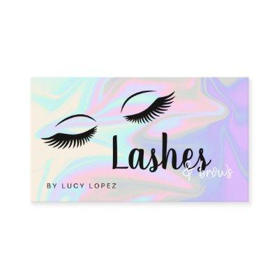 Modern elegant holographic lashes & brows