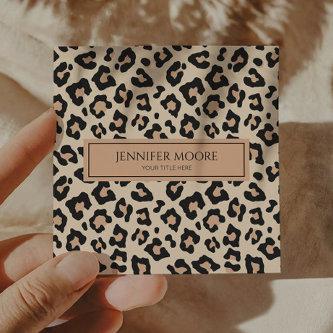 Modern Elegant Leopard Cheetah Custom Square
