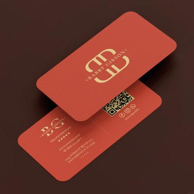 Modern Elegant Logo B Monogram Orange