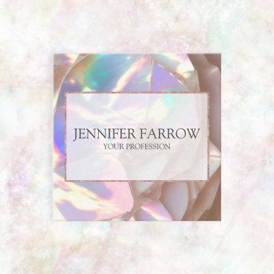 Modern Elegant Luxury Opal Stone Square
