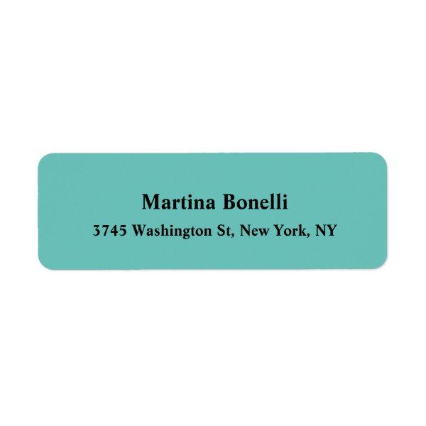 Modern Elegant Minimalist Exclusive Light Teal Label