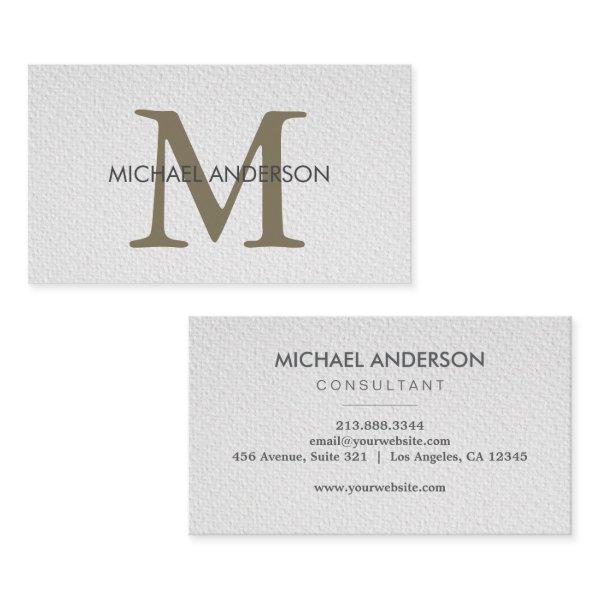 Modern Elegant Minimalist Monogram Professional