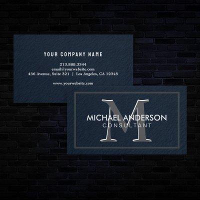 Modern Elegant Minimalist Monogram Professional