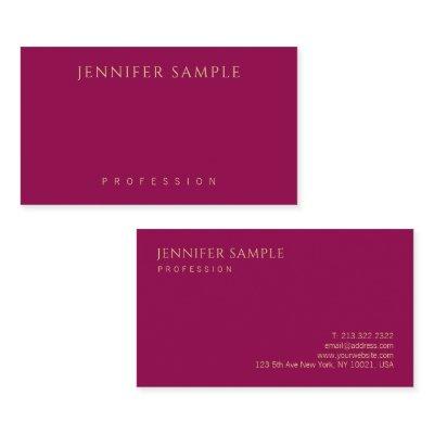 Modern Elegant Minimalist Viva Magenta Gold