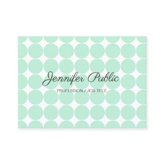 Modern Elegant Mint Green White Handwritten Script
