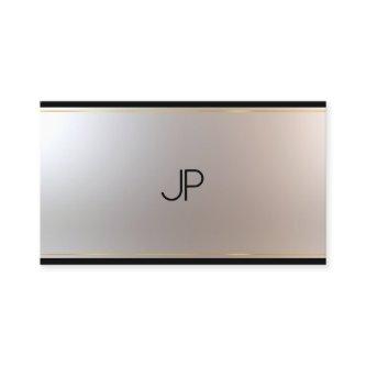Modern Elegant Monogram Glam Unique Gold Silver