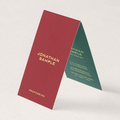 Modern Elegant Monogram Initial Tent Fold Vertical