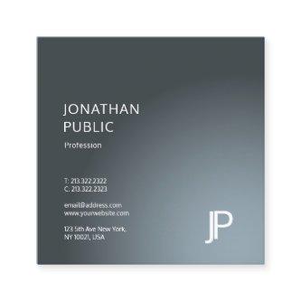 Modern Elegant Monogram Plain Trendy Design Luxury Square