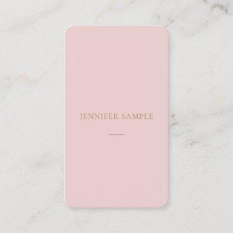 Modern Elegant Pink Gold Text Minimalist Template