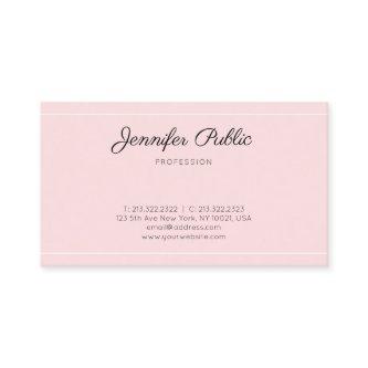 Modern Elegant Pink Trendy Script Simple Plain