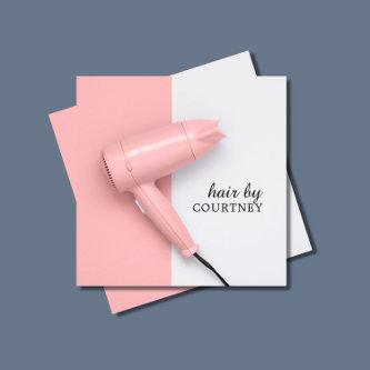 Modern Elegant Pink White Hair Stylist Photo Square