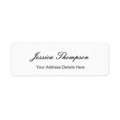 Modern Elegant Plain Simple Professional Label