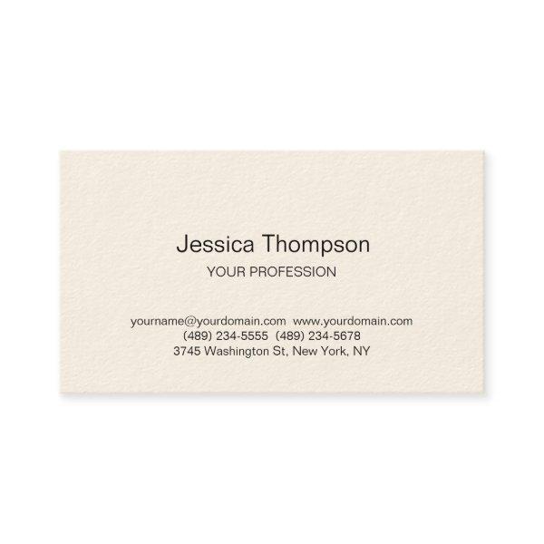 Modern Elegant Plain Simple Signature Cream
