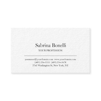 Modern Elegant Plain Simple White Premium Thick
