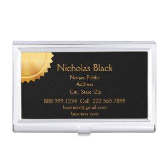 Modern Elegant Professional Black Gold Seal  Case
