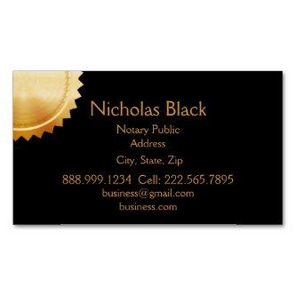 Modern Elegant Professional Black Gold Seal  Magnet
