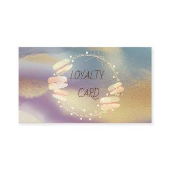 Modern Elegant Professional Macaroons Colorful Loyalty Card